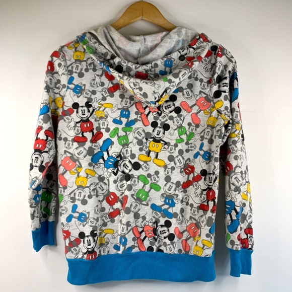 Kids/Women Disney Parks red blue green yellow Mickey Mouse zip up hoodie jacket - Picture 3 of 7